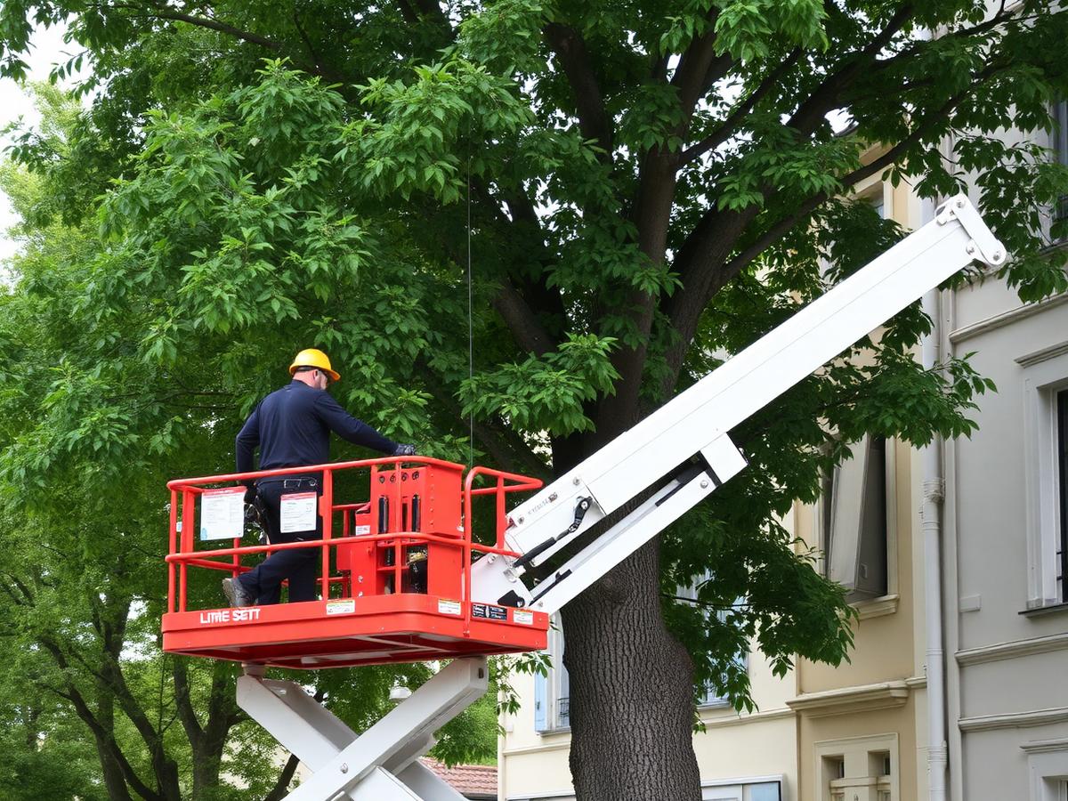 Travaux avec nacelle